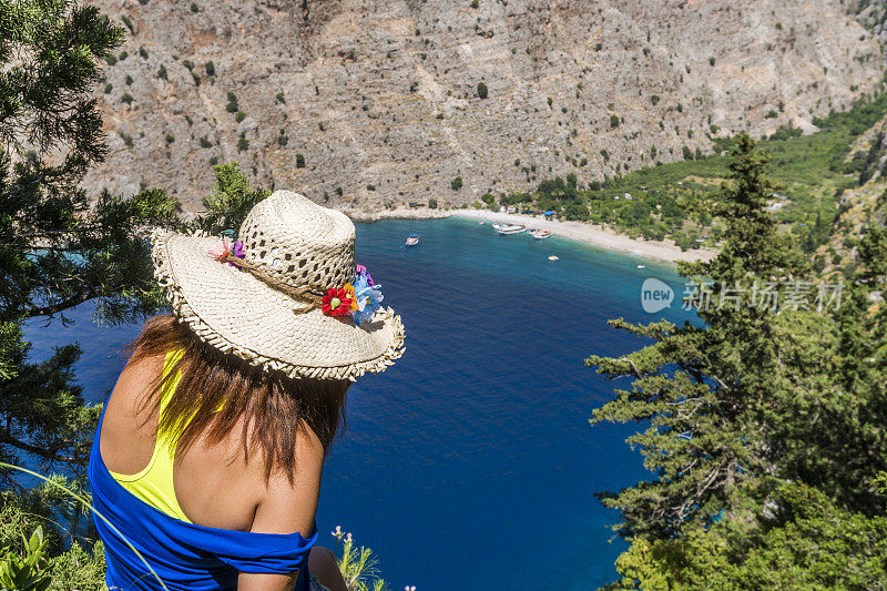 来自Oludeniz的蝴蝶谷。Fethiye /土耳其。